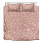 Rose Gold Glitter Artwork Print (NOT Real Glitter) Duvet Cover Bedding Set