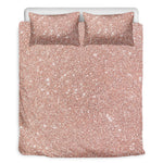 Rose Gold Glitter Artwork Print (NOT Real Glitter) Duvet Cover Bedding Set