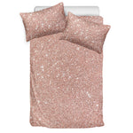 Rose Gold Glitter Artwork Print (NOT Real Glitter) Duvet Cover Bedding Set