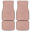 Rose Gold Glitter Artwork Print (NOT Real Glitter) Front and Back Car Floor Mats