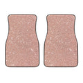 Rose Gold (NOT Real) Glitter Print Front Car Floor Mats