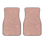 Rose Gold Glitter Artwork Print (NOT Real Glitter) Front Car Floor Mats