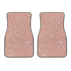 Rose Gold Glitter Artwork Print (NOT Real Glitter) Front Car Floor Mats