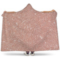Rose Gold (NOT Real) Glitter Print Hooded Blanket