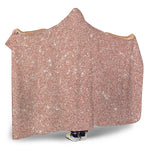 Rose Gold Glitter Artwork Print (NOT Real Glitter) Hooded Blanket