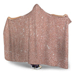 Rose Gold Glitter Artwork Print (NOT Real Glitter) Hooded Blanket