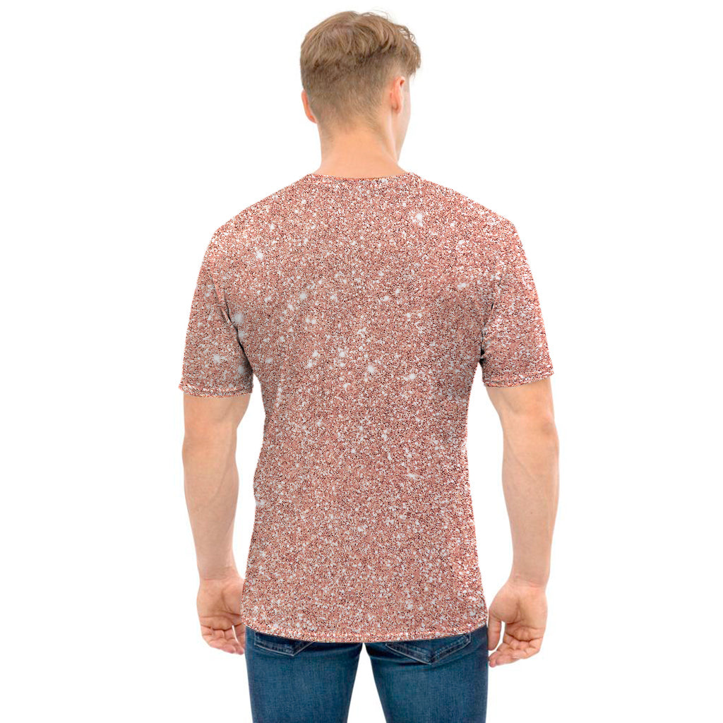 Rose Gold Glitter Artwork Print (NOT Real Glitter) Men's T-Shirt