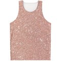 Rose Gold (NOT Real) Glitter Print Men's Tank Top