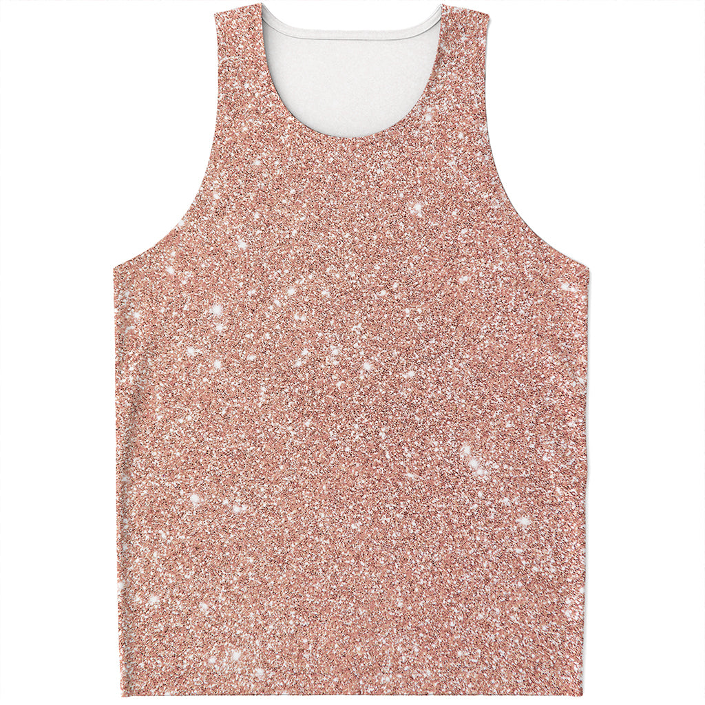 Rose Gold Glitter Artwork Print (NOT Real Glitter) Men's Tank Top