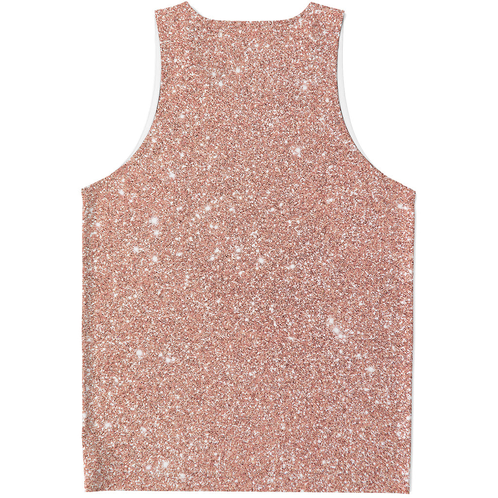 Rose Gold Glitter Artwork Print (NOT Real Glitter) Men's Tank Top