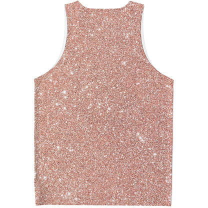 Rose Gold Glitter Artwork Print (NOT Real Glitter) Men's Tank Top