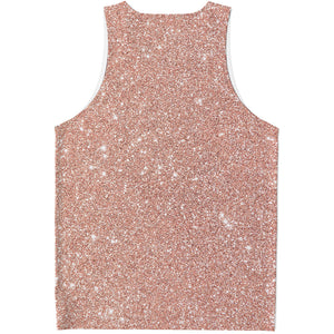 Rose Gold Glitter Artwork Print (NOT Real Glitter) Men's Tank Top