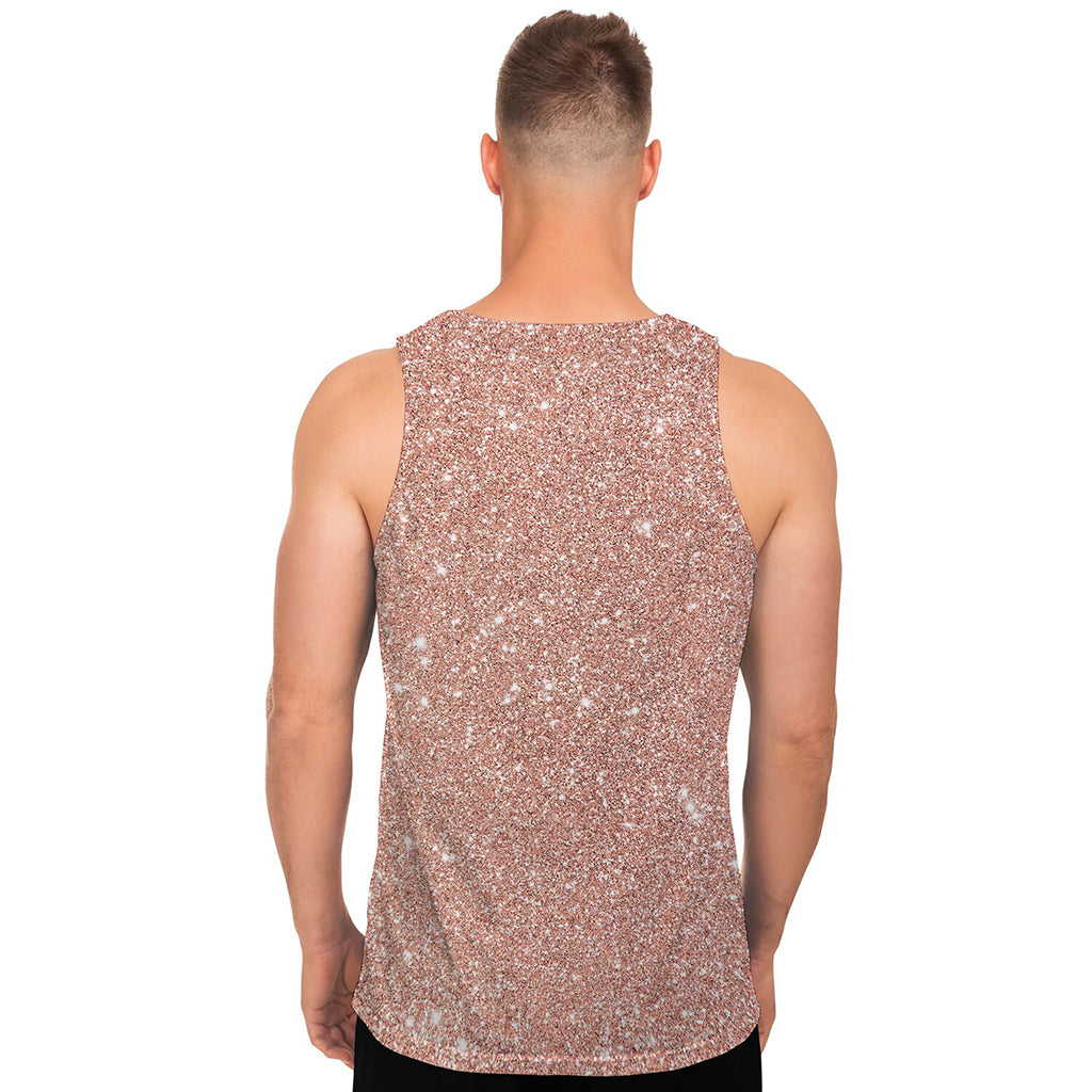 Rose Gold Glitter Artwork Print (NOT Real Glitter) Men's Tank Top