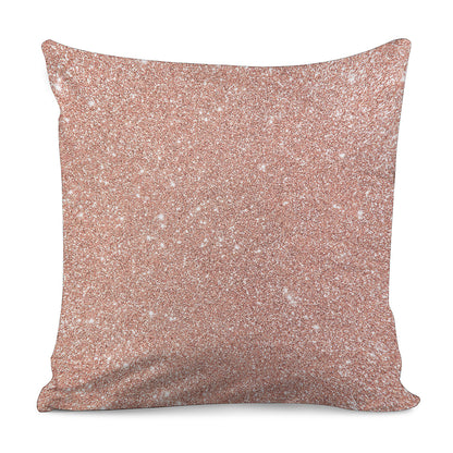 Rose Gold Glitter Artwork Print (NOT Real Glitter) Pillow Cover