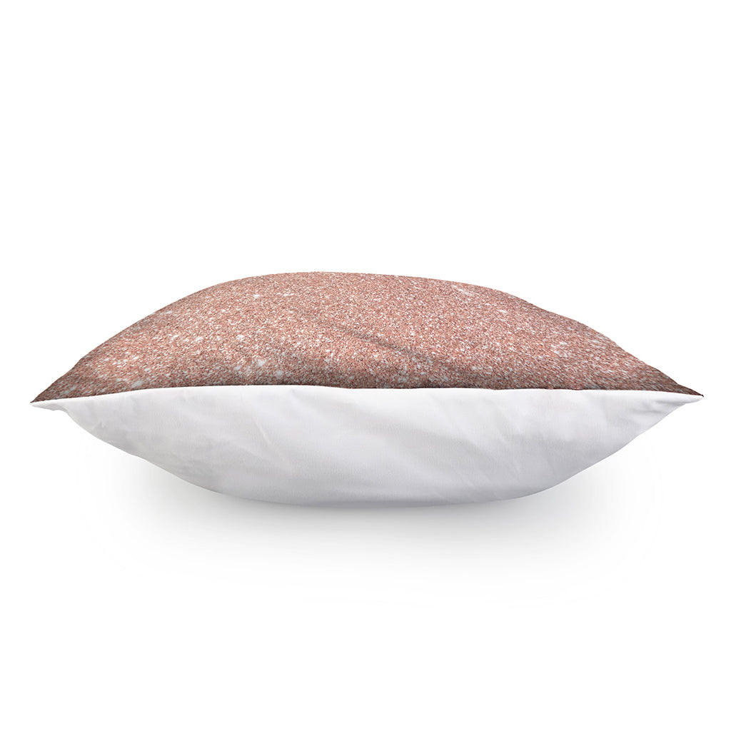 Rose Gold Glitter Artwork Print (NOT Real Glitter) Pillow Cover