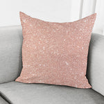 Rose Gold Glitter Artwork Print (NOT Real Glitter) Pillow Cover