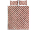 Rose Gold Glitter Artwork Print (NOT Real Glitter) Quilt Bed Set