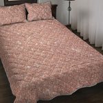 Rose Gold Glitter Artwork Print (NOT Real Glitter) Quilt Bed Set