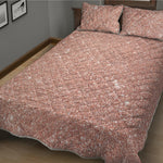 Rose Gold Glitter Artwork Print (NOT Real Glitter) Quilt Bed Set