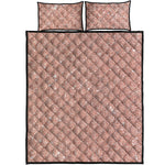 Rose Gold Glitter Artwork Print (NOT Real Glitter) Quilt Bed Set
