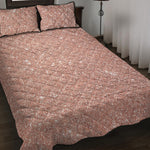 Rose Gold Glitter Artwork Print (NOT Real Glitter) Quilt Bed Set