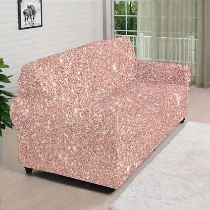 Rose Gold Glitter Artwork Print (NOT Real Glitter) Sofa Cover