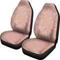Rose Gold (NOT Real) Glitter Print Universal Fit Car Seat Covers