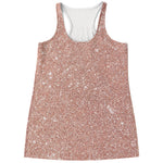 Rose Gold Glitter Artwork Print (NOT Real Glitter) Women's Racerback Tank Top