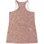 Rose Gold Glitter Artwork Print (NOT Real Glitter) Women's Racerback Tank Top