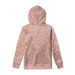 Rose Gold Glitter Artwork Print Pullover Hoodie