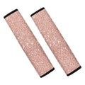 Rose Gold (NOT Real) Glitter Print Car Seat Belt Covers