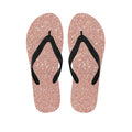 Rose Gold (NOT Real) Glitter Print Flip Flops