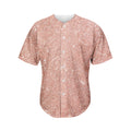 Rose Gold (NOT Real) Glitter Print Men's Baseball Jersey