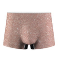 Rose Gold (NOT Real) Glitter Print Men's Boxer Briefs