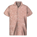 Rose Gold (NOT Real) Glitter Print Men's Short Sleeve Shirt