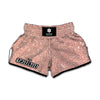 Rose Gold Glitter Texture Print Muay Thai Boxing Shorts