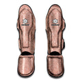 Rose Gold (NOT Real) Glitter Print Muay Thai Shin Guards
