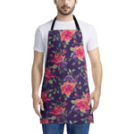 Rose Pansy Floral Flower Pattern Print Apron