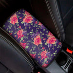 Rose Pansy Floral Flower Pattern Print Car Center Console Cover