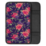 Rose Pansy Floral Flower Pattern Print Car Center Console Cover