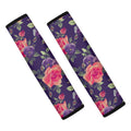 Rose Pansy Floral Flower Pattern Print Car Seat Belt Covers