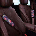 Rose Pansy Floral Flower Pattern Print Car Seat Belt Covers
