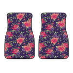 Rose Pansy Floral Flower Pattern Print Front Car Floor Mats