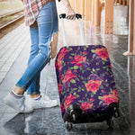 Rose Pansy Floral Flower Pattern Print Luggage Cover GearFrost