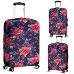 Rose Pansy Floral Flower Pattern Print Luggage Cover GearFrost