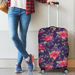 Rose Pansy Floral Flower Pattern Print Luggage Cover GearFrost