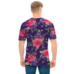 Rose Pansy Floral Flower Pattern Print Men's T-Shirt