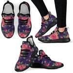 Rose Pansy Floral Flower Pattern Print Mesh Knit Shoes GearFrost