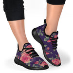 Rose Pansy Floral Flower Pattern Print Mesh Knit Shoes GearFrost