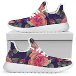 Rose Pansy Floral Flower Pattern Print Mesh Knit Shoes GearFrost